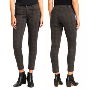 AG Adriano Goldschmied Prima Ankle Cigarrete Plaid Houndstooth Pants Size 28R